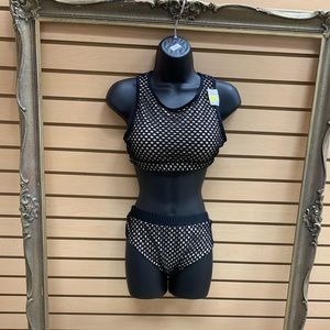 Sexy mesh two piece